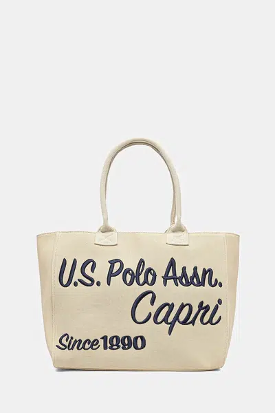 Bavlněná taška U.S. Polo Assn. Pool béžová barva, BEU2P8697WCO