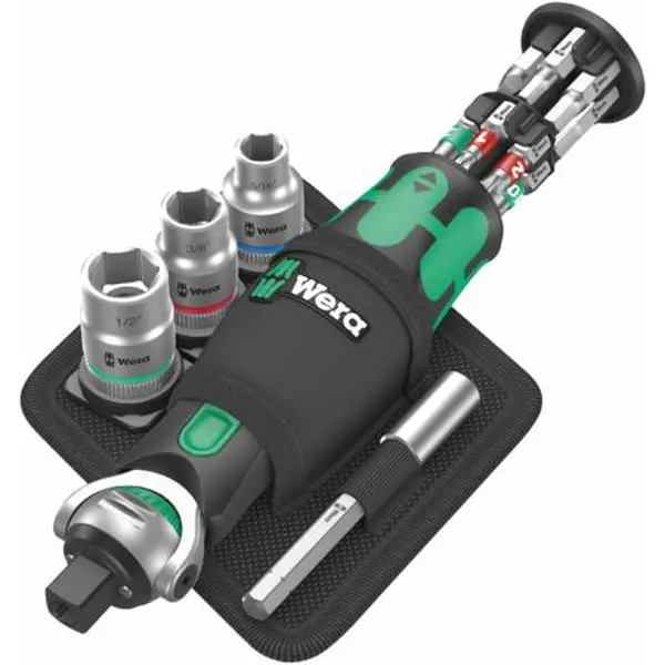 Wera 004283 Kompaktní ráčna 8009 Zyklop Pocket Imperial Set 2 s bity a hlavicemi (Palcová