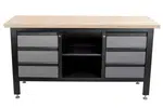 Dílenský ponk Procarosa PROFI61, 1690 x 600 x 865 mm, černá barva
