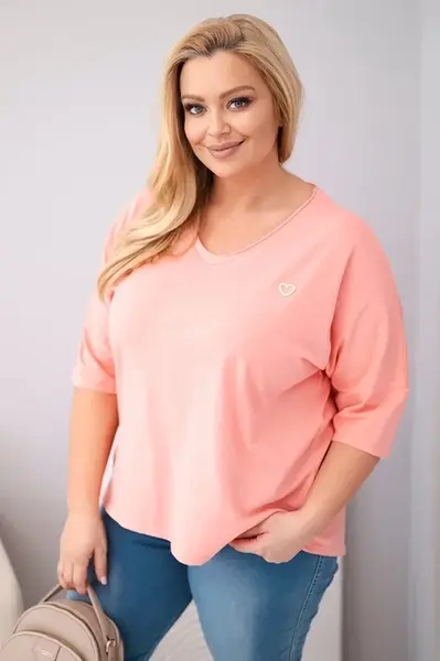 Kesi Włoski dámsky oversized top s V-výstrihom