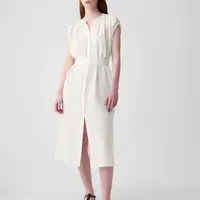 Krémové dámske mušelínové midi šaty GAP