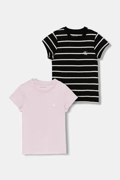 Dětské bavlněné tričko Calvin Klein Jeans 2-pack