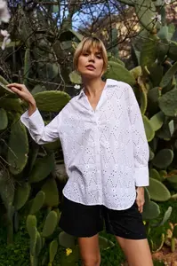 Marisse Women's Shirt L-Ko-4660 White