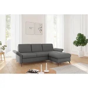 Sit & More ROHOVÁ SEDAČKA, textil, tmavě šedá