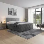 MID.YOU POSTEL BOXSPRING, 180/200 cm, světle šedá