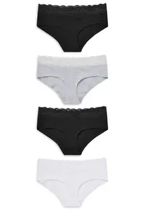 Next Nohavičky  sivá melírovaná / čierna / biela