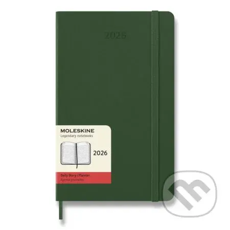 Moleskine – 12-mesačný denný diár 2026 - zelený (stredný, pevná väzba)