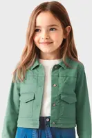 Dětská bavlněná bunda Mayoral zelená barva, 3407