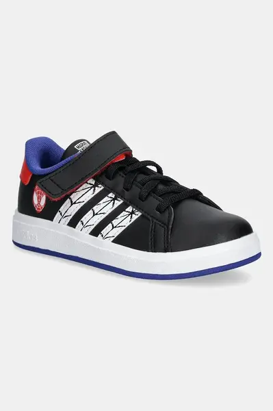 Dětské sneakers boty adidas GRAND COURT SPIDER-MAN černá barva, JS0742