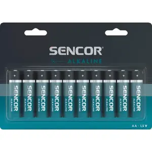 Sencor SBA LR6 10BP AA ALK Alkalické baterie, modrá, velikost