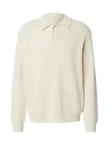 DAN FOX APPAREL Sveter 'Luca'  šedobiela