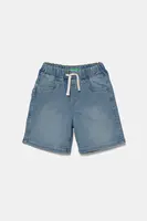 Kojenecké džínové šortky United Colors of Benetton modrá barva, nastavitelný pas, 44LGG9032