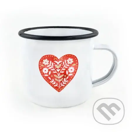 Smaltovaný hrnek Srdce