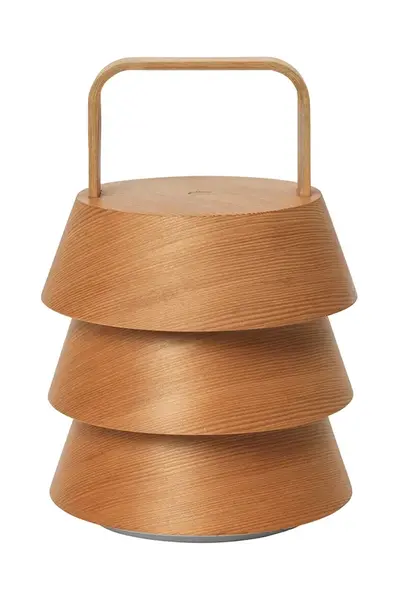 Bezdrátová stolní lampa ferm LIVING Luver x Utzon béžová barva