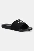 Pantofle Calvin Klein Jeans SLIDE MONOLOGO CV pánské, černá barva, YM0YM01367
