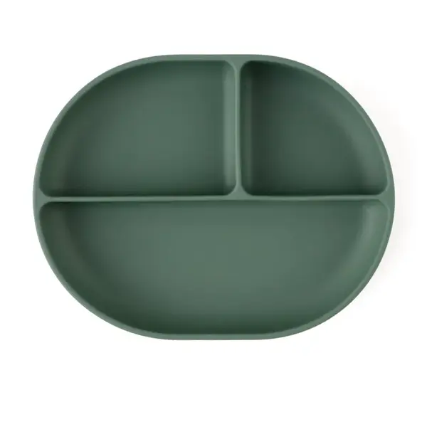 Petite&Mars Take&Match 6m+ dělený talíř s přísavkou Misty Green 1 ks