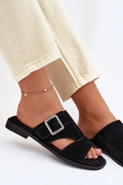 Dámske semišové šľapky Big Star s prackou