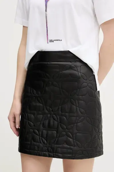 Kožená sukně HUGO Lesani