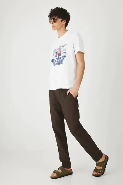 Bavlněné tričko Medicine pánské, bílá barva, s potiskem