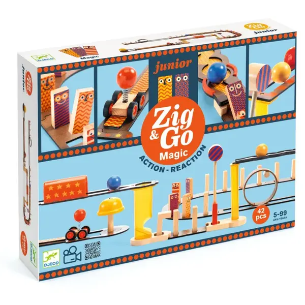 Zig & Go Junior - Dřevěná dráha Magic - 43pcs