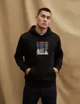 Čierna pánska mikina s kapucňou Celio Muhammad Ali