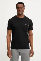 Tričko Emporio Armani Underwear 2-pack černá barva, s potiskem, EM000391 AF10779