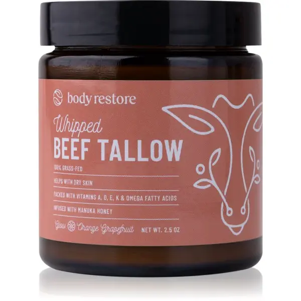 Body Restore Whipped Beef Tallow Balm Orange Grapefruit vyživující tělový krém bez parfemace 71 g