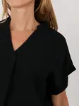 Čierna letná blúzka s krátkym rukávom