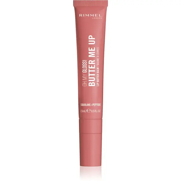 Rimmel Oh My Gloss! Butter Me Up hydratačný balzam na pery odtieň 007 Cappuccino 15 ml