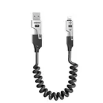 Dudao L20 Pro kabel 4v1 USB-A / USB-C - Lightning / USB-C, černý