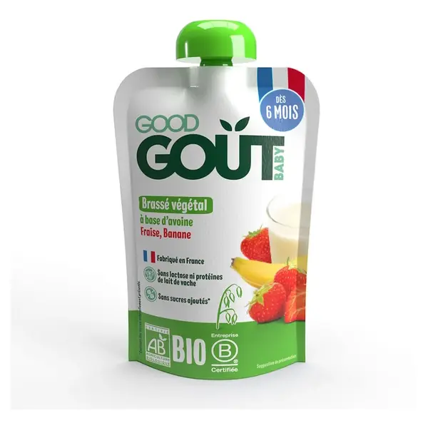 GOOD GOUT Ovsený dezert s jahodou a banánom 6m+ BIO 90 g