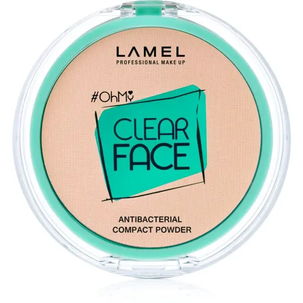 LAMEL OhMy Clear Face kompaktný púder s antibakteriálnou prísadou odtieň 401 Light Natural 6 g