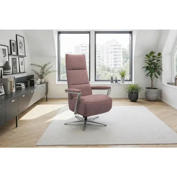 Sit & More RELAXAČNÍ KŘESLO, textil, lilková