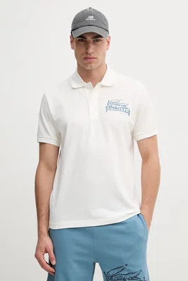 Bavlněné polo tričko Lacoste bílá barva, PH0285