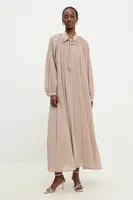 Šaty Answear.LAB béžová barva, maxi