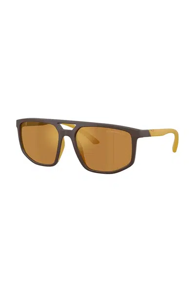 Sluneční brýle Emporio Armani pánské, hnědá barva, 0EA4248U
