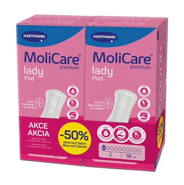 MOLICARE Lady inkontinenční vložky 0,5 kapek duopack 2x28ks