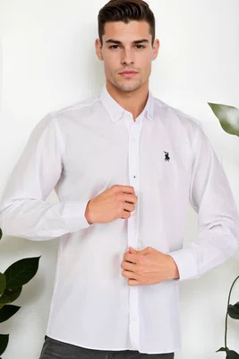 G925 DEWBERRY MEN'S SHIRT-WHITE