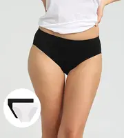 DIM SEAMLESS MAXI BRIEF 2x - Women's Seamless Panties 2 pcs - Black - White