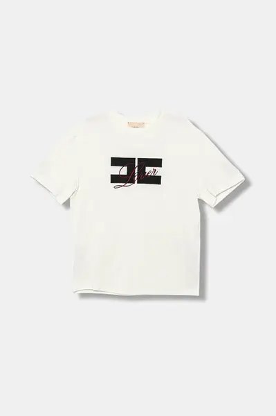 Dětské tričko Elisabetta Franchi bílá barva, EFTS245.0.JE006