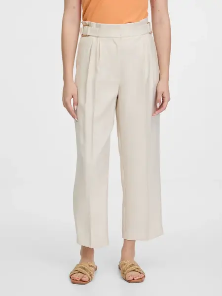 Orsay Béžové dámské široké kalhoty - Dámské