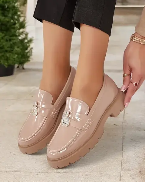 Resti Women's lacquered moccasins Bemies