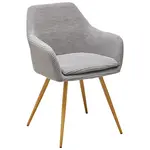 MID.YOU ŽIDLE S PODRUČKAMI, železo, manšestr, šedá