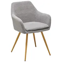 MID.YOU ŽIDLE S PODRUČKAMI, železo, manšestr, šedá