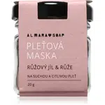 Almara Soap Face Pink Clay & Rose zklidňující pleťová maska pro velmi suchou a citlivou pleť 20 g