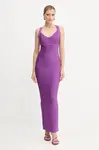 Šaty Herve Leger Sutton fialová barva, maxi, přiléhavé, HLT8497963