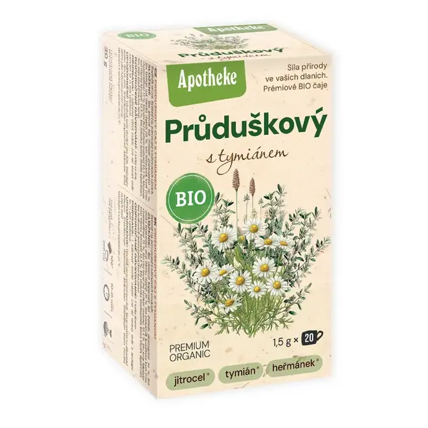 Apotheke BIO Průduškový čaj s tymiánem 20x1,5 g