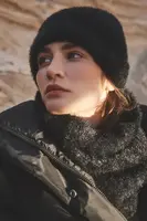 Marisse Warm Fur Hat, Black