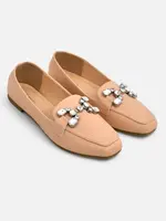 Resti Women's moccasins with rhinestones Lecilla