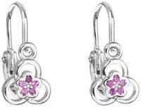 Evolution Group - Pavona Stříbrné dětské náušnice se zirkonem Fuchsia 11171.3